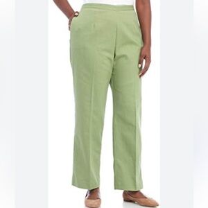 Alfred Dunner size 18W Parrot Cay Proportioned Sage Casual Dress Pants